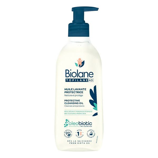 ប្រេងលាងសម្អាតមួយតួខ្លួន Biolane Protective Cleansing Oil 0m - 15y (350ml) - ប្រេងលាបសម្រាប់ក្មេង (Baby Oils)