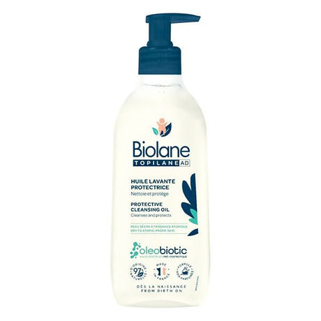 ប្រេងលាងសម្អាតមួយតួខ្លួន Biolane Protective Cleansing Oil 0m - 15y (350ml) - ប្រេងលាបសម្រាប់ក្មេង (Baby Oils)