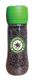 Black peppercorn in Bottle with Grinder (Non refill) 200g - Healthy Food