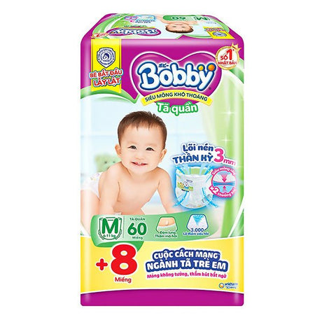 ខោទឹកនោម Bobby Fresh Pants Jumbo M60 - ខោទឹកនោម (Diapers)