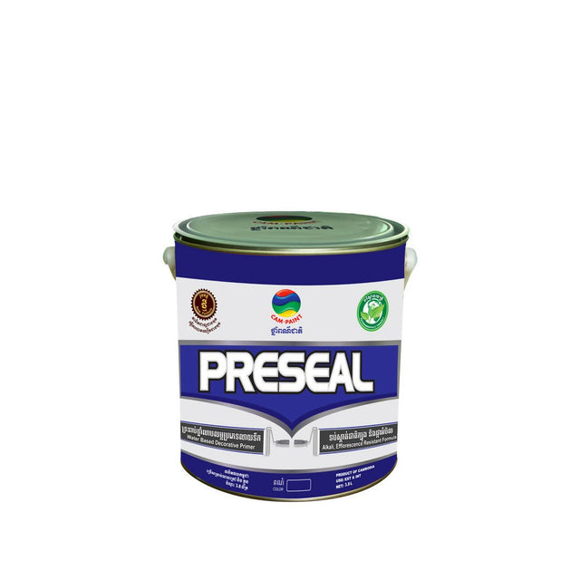 ខាំផែន CamPaint WB - PRS - 3.8L ព្រីសៀល PRESEAL ចំណុះ 3.8L - ថ្នាំលាបលម្អប្រភេទលាយទឹក (WATER BASE DECORATIVE PAINT)