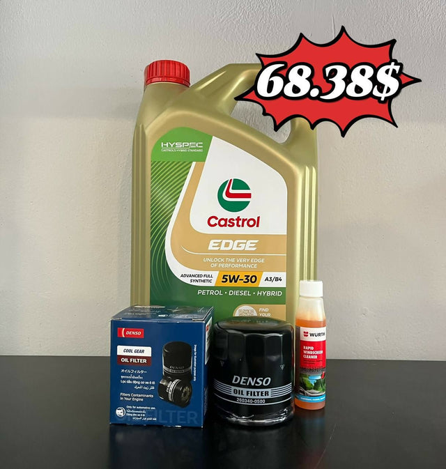 ប្រេងម៉ាស៊ីន Castrol Edge 5w30ប្រម៉ូសិនពិសេសមានថែម ✔️តម្រងមួយនិង ✔️ទឹកជូតកញ្ចក់មួយ - Automotive Parts