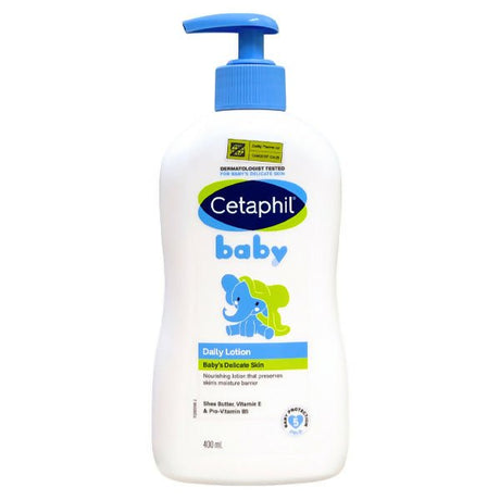 ឡេមុខនិងខ្លួន Cetaphil Baby Daily Lotion Delicate Skin 400ml 0m+ - ឡេរនិងគ្រីមសម្រាប់ក្មេង (Baby Lotions & Creams)