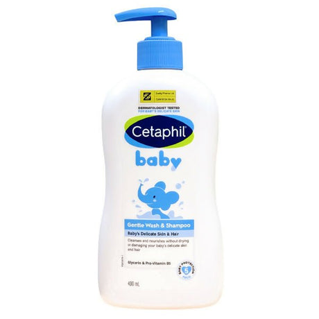 សាប៊ូកក់ដុស Cetaphil Gentle Wash & Shampoo 400ml 0m+ - សាប៊ូកក់ ដុសកូនក្មេង (Baby Shampoo Body Wash)