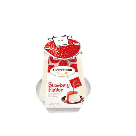 Clever Mama 125g Lactobacillus Strawberry Pudding - Healthy Food