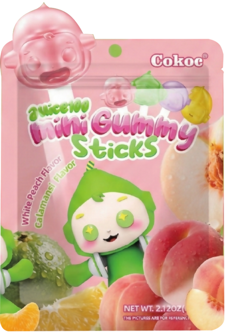 COKOC MINI LOLIPOP GUMMY - Peach and Calamansi Flavour 60g - Others