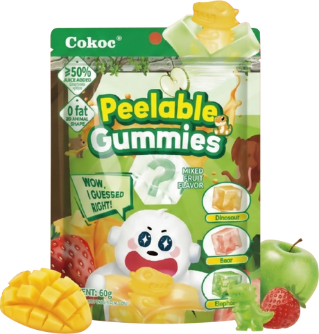 COKOC PEELABLE GUMMIES - 3D Animal Shape Mixed Fruit Flavor 60g - Others