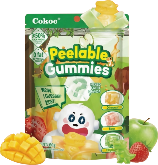 COKOC PEELABLE GUMMIES - 3D Animal Shape Mixed Fruit Flavor 60g - Others