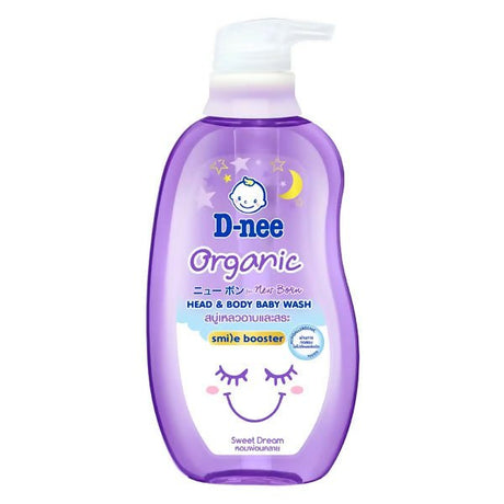 សាប៊ូកក់ដុស D - nee Violet Organic Head & Body 380ml - សាប៊ូកក់ ដុសកូនក្មេង (Baby Shampoo Body Wash)