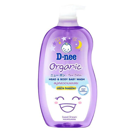 សាប៊ូកក់ដុស D - nee Violet Organic Head & Body 800ml - សាប៊ូកក់ ដុសកូនក្មេង (Baby Shampoo Body Wash)