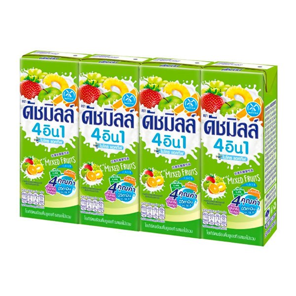 ទឹកដោះគោជូរ DutchMill Mixed Fruit 4x180ml - ម្ស៉ៅទឹកដោះគោ & ទឹកដោះគោទឹក (Milk Powder & Milk)