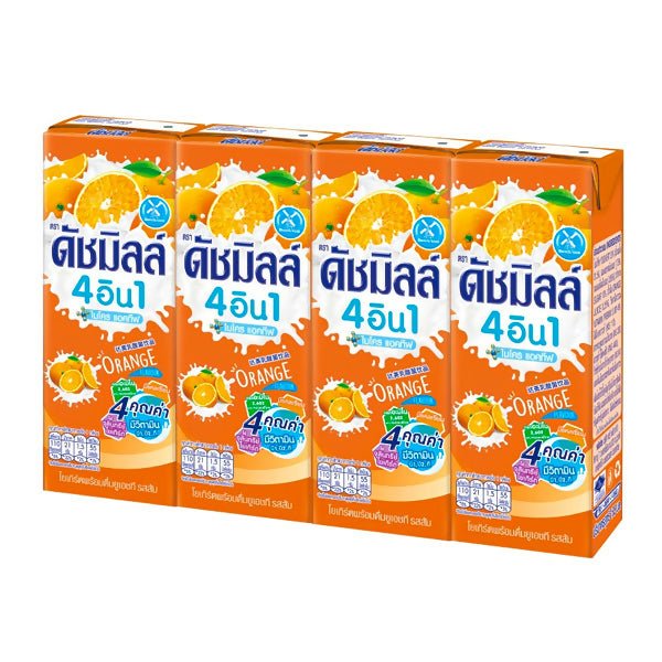 ទឹកដោះគោជូរ DutchMill Orange 4x180ml - ម្ស៉ៅទឹកដោះគោ & ទឹកដោះគោទឹក (Milk Powder & Milk)