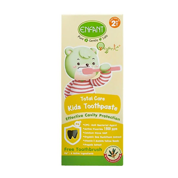 ថ្នាំដុសធ្មេញ Enfant 2y+ Total Kids Toothpaste Apple Kiwi Mint 50g - ថ្នាំដុសធ្មេញកូនក្មេង មនុស្សធំ និងច្រាសដុសធ្មេញ (Baby Toothpaste, Adult Toothbrushes & Toothbrushes)