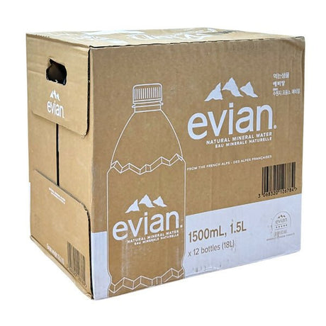 ទឹកសុទ្ធ Evian Water 1.5Lx12 (កេស) - ទឹកសុទ្ធ (Pure Water)