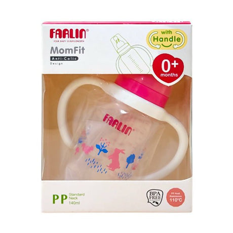 ដប Farlin AB - 41013 (G) Momfit Feeding Bottle 140ml - ដបដោះគោ ដបទឹក & ក្បាលប្តូរ (Milk Bottle Water Bottle & Changing Pads)
