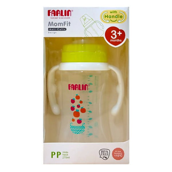 ដប Farlin AB - 42013 (B) Momfit 270ml Feeding Bottle - ដបដោះគោ ដបទឹក & ក្បាលប្តូរ (Milk Bottle Water Bottle & Changing Pads)