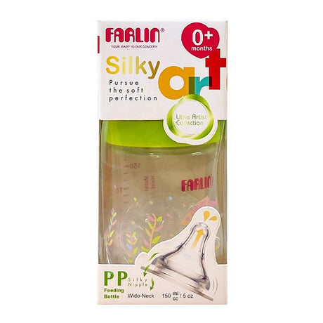 ដបធំ Farlin AB42015(M) Silky Nipple Wide Neck Feeding Bottle 150ml - ដបដោះគោ ដបទឹក & ក្បាលប្តូរ (Milk Bottle Water Bottle & Changing Pads)