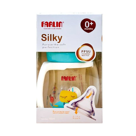 ដបមានដៃ Farlin AB92011(B) Silky PPSU Feeding Bottle 150ml - ដបដោះគោ ដបទឹក & ក្បាលប្តូរ (Milk Bottle Water Bottle & Changing Pads)