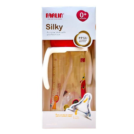 ដបមានដៃ Farlin Silky PPSU Feeding Bottle 270ml - ដបដោះគោ ដបទឹក & ក្បាលប្តូរ (Milk Bottle Water Bottle & Changing Pads)