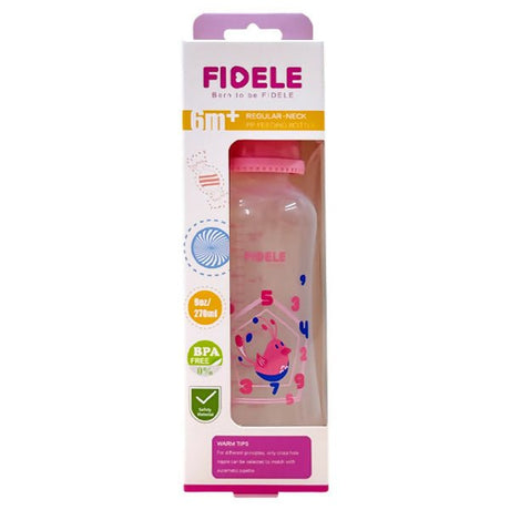 ដប Fiddle 9oz - 303 Regular Neck Feeding Bottle - ដបដោះគោ ដបទឹក & ក្បាលប្តូរ (Milk Bottle Water Bottle & Changing Pads)