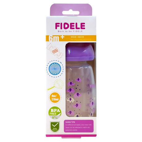 ដបកធំ Fidele 9oz Feeding Bottle - ដបដោះគោ ដបទឹក & ក្បាលប្តូរ (Milk Bottle Water Bottle & Changing Pads)