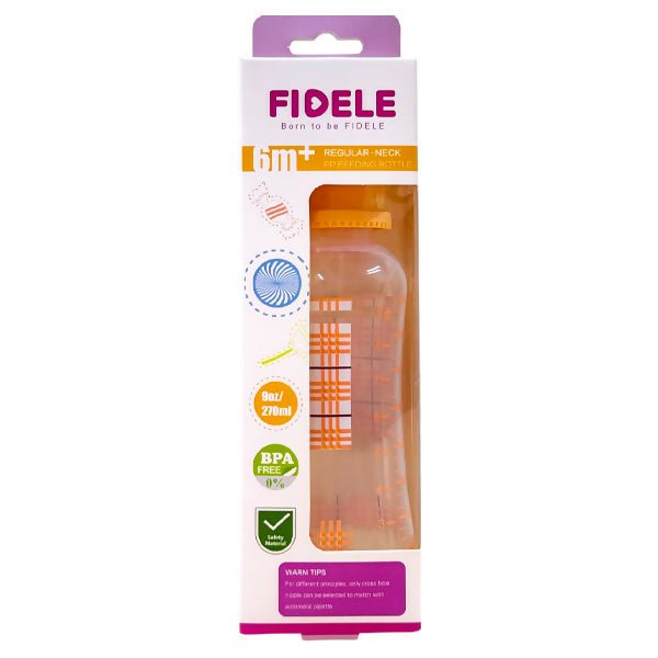ដបកតូច Fidele 9oz Feeding Bottle FD - 302 - ដបដោះគោ ដបទឹក & ក្បាលប្តូរ (Milk Bottle Water Bottle & Changing Pads)
