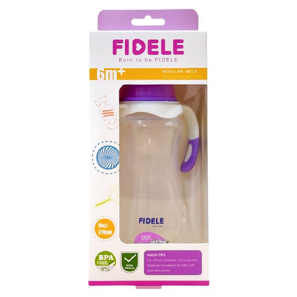 ដប Fidele FD - 314 Feeding Bottle 270ml 6m+ - ដបដោះគោ ដបទឹក & ក្បាលប្តូរ (Milk Bottle Water Bottle & Changing Pads)