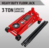 Floor Jack 3 Ton Capacity Fast Lift Service Jack Steel Heavy Duty Hydraulic Car Jack - Tools