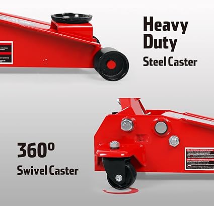 Floor Jack 3 Ton Capacity Fast Lift Service Jack Steel Heavy Duty Hydraulic Car Jack - Tools