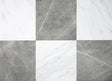 FloorPops x Chris Loves Julia 12 - in by 12 - in Bonneville Grey & White Marble Peel & Stick Floor Tiles - New Constructions