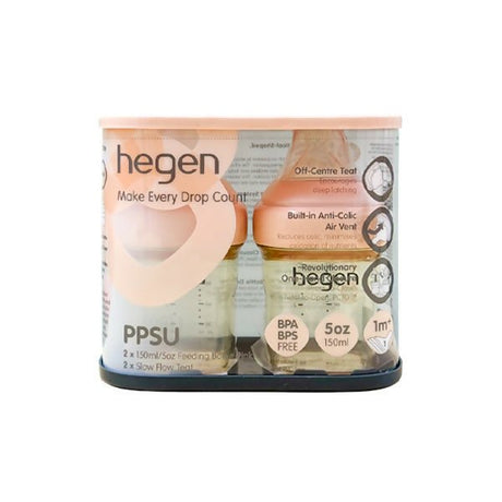 ដប Hegen 150ml/5oz 2pack Pink - ដបដោះគោ ដបទឹក & ក្បាលប្តូរ (Milk Bottle Water Bottle & Changing Pads)