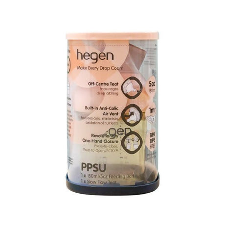 ដប Hegen 5oz Feeding Bottle Pink - ដបដោះគោ ដបទឹក & ក្បាលប្តូរ (Milk Bottle Water Bottle & Changing Pads)