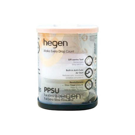 ដប Hegen PPSU Feeding Bottle 0m+ 60ml/2oz - ដបដោះគោ ដបទឹក & ក្បាលប្តូរ (Milk Bottle Water Bottle & Changing Pads)