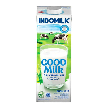 ទឹកដោះគោ Indomilk Full Cream Plain 1L - ម្ស៉ៅទឹកដោះគោ & ទឹកដោះគោទឹក (Milk Powder & Milk)