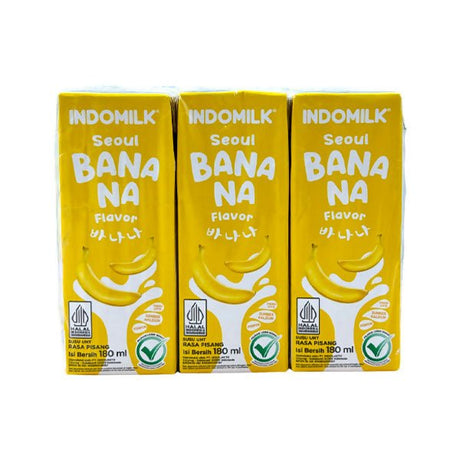 ទឹកដោះគោ Indomilk Seoul Banana 180ml - ម្ស៉ៅទឹកដោះគោ & ទឹកដោះគោទឹក (Milk Powder & Milk)