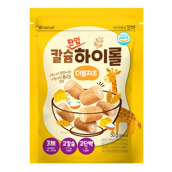 នំក្មេង Ivenet Calcium High Roll Cheese 50g 1y+ - នំកូនក្មេង (Baby Cakes)