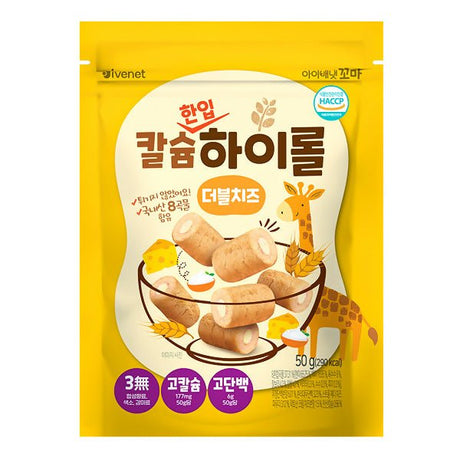 នំក្មេង Ivenet Calcium High Roll Cheese 50g 1y+ - នំកូនក្មេង (Baby Cakes)