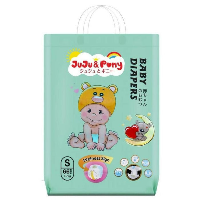 ខោទឹកនោម JUJU & PONY Baby Diapers S66 3 - 7kg - ខោទឹកនោម (Diapers)