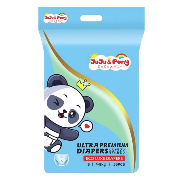 ខោទឹកនោម JuJu & Pony Ultra Premium Diapers S 4-8kg 56pcs - ខោទឹកនោម (Diapers)