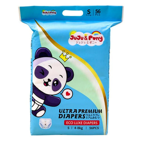 ខោទឹកនោម JuJu & Pony Ultra Premium Diapers S 4 - 8kg 56pcs - ខោទឹកនោម (Diapers)