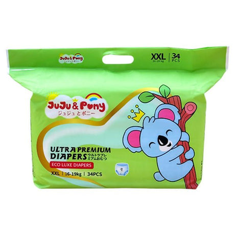ខោទឹកនោម JuJu & Pony Ultra Premium Diapers XXL 16 - 19Kg 34pcs - ខោទឹកនោម (Diapers)