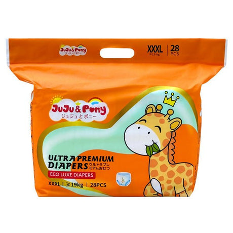 ខោទឹកនោម JuJu & Pony Ultra Premium Diapers XXXL 19kg 28pcs - ខោទឹកនោម (Diapers)