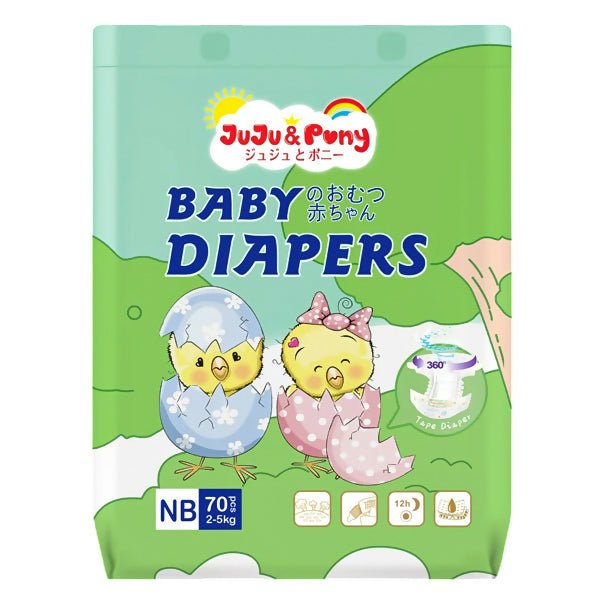 ខោរទឹកនោម JuJu&Pony NB70 Baby Diapers 2-5kg - ខោទឹកនោម (Diapers)