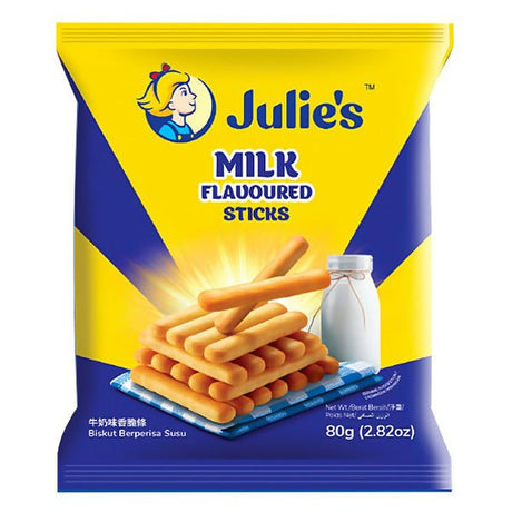 នំ Julies Milk Sticks 80g - ស្ករគ្រាប់ & នំ (Candy & Cake)