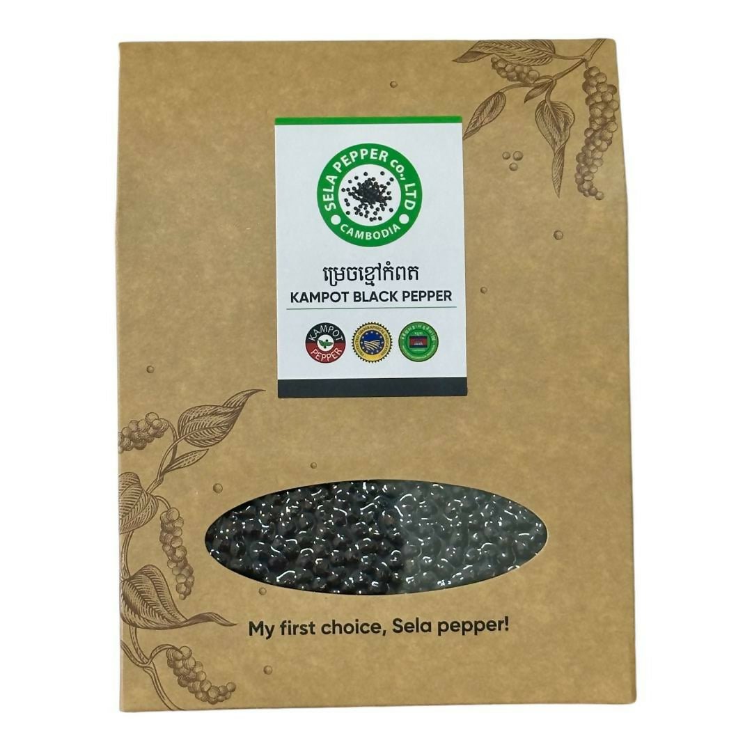 Kampot Black Peppercorn refill 200g - Healthy Food