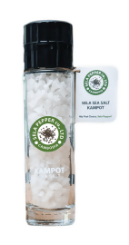 Kampot Sea Salt in Glass Bottle with Adjustable Grinder 80g - Healthy Food