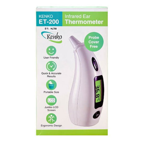 វាស់កំដៅ Kenko ET - 200 Infrared Ear Thermometer - ម៉ាស៊ីនស្ពង់ & បូមសំបោរ & ឧបករណ៌វាស់កម្តៅ (Pumps & Breast Pumps & Thermometers)