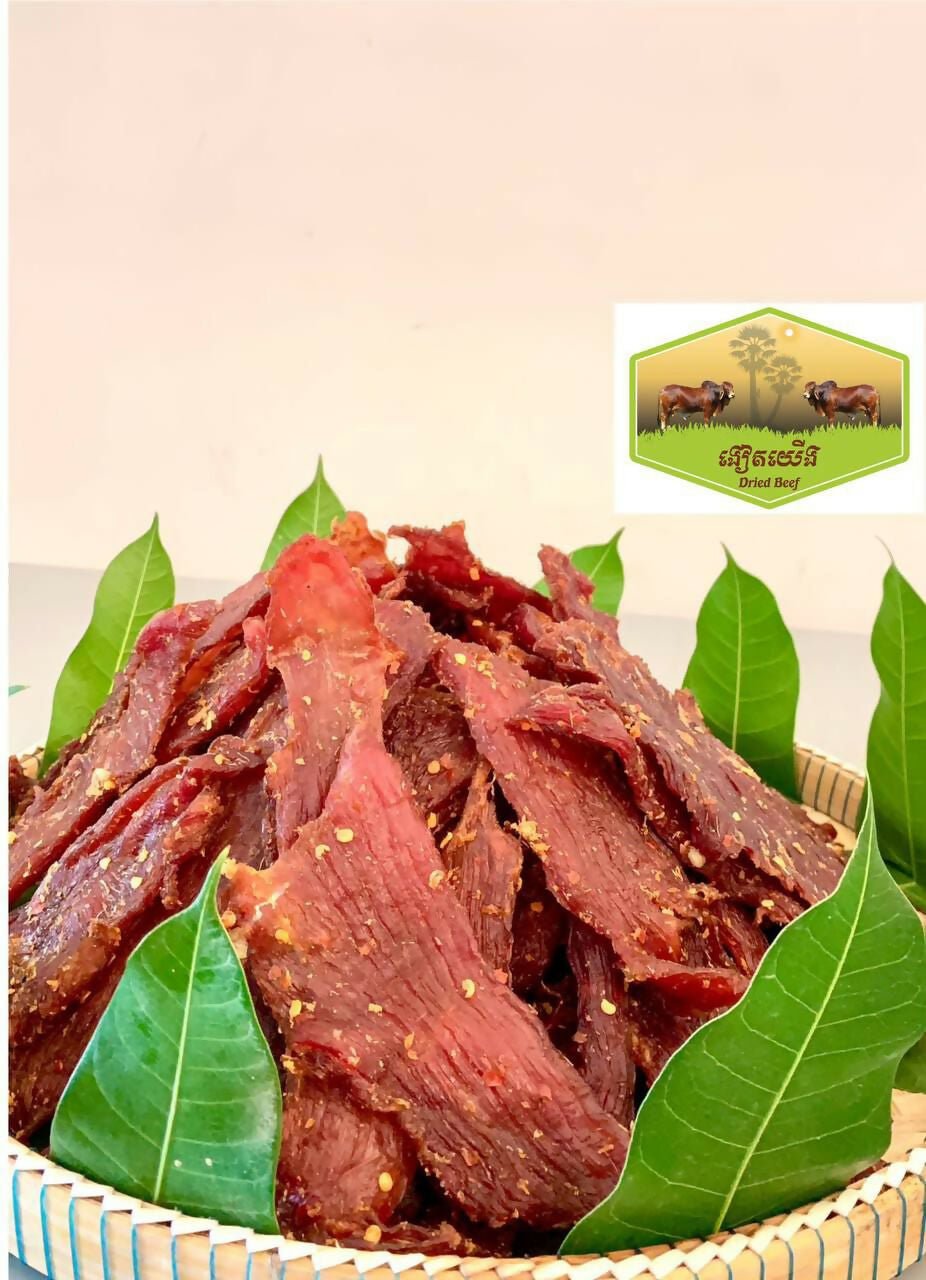 សាច់គោងៀតខ្មែរ Khmer Dried Beef 100% 1kg - Healthy Food