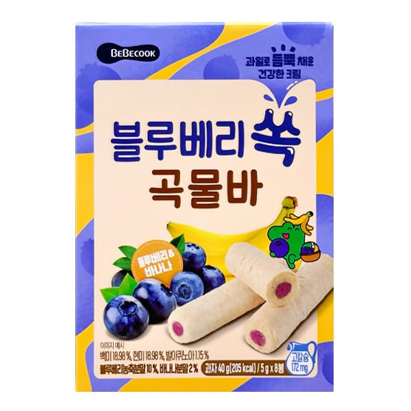 នំក្មេង Korean BeBecook Grain Bar Blueberry 40g - នំកូនក្មេង (Baby Cakes)