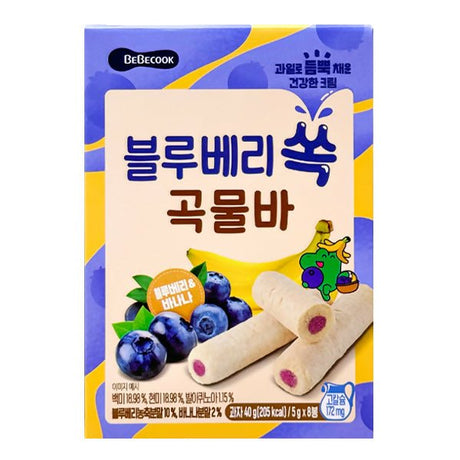 នំក្មេង Korean BeBecook Grain Bar Blueberry 40g - នំកូនក្មេង (Baby Cakes)